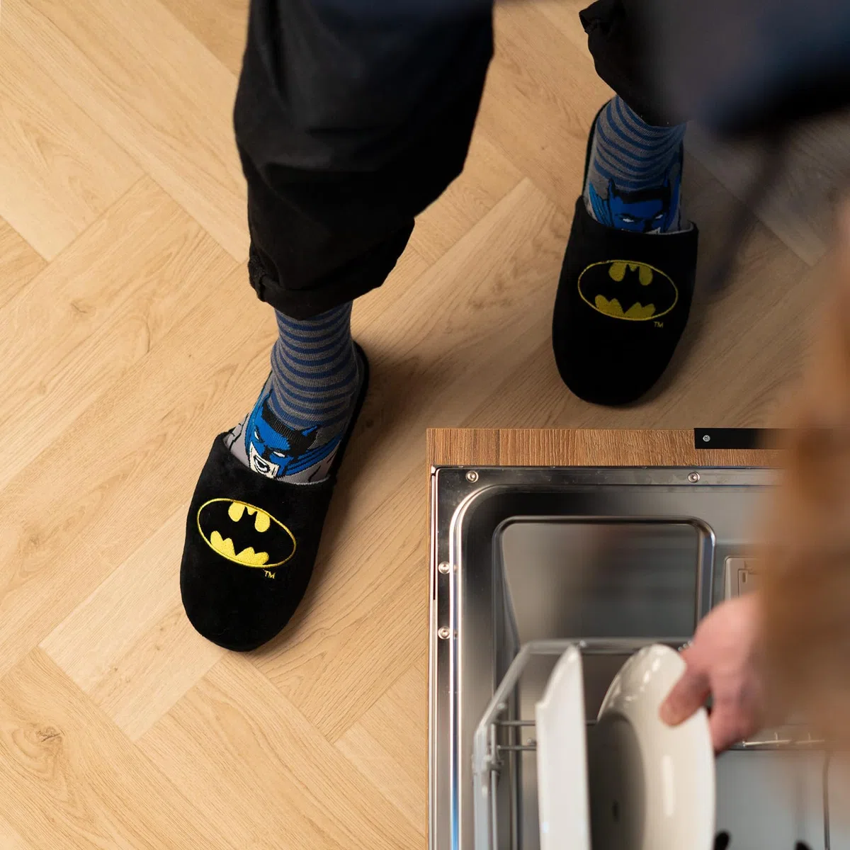 soxo DC Comics The Batman Ciabatte Uomo Idee Regalo Invernali Pantofole Casa Ciabatta 3 Taglie