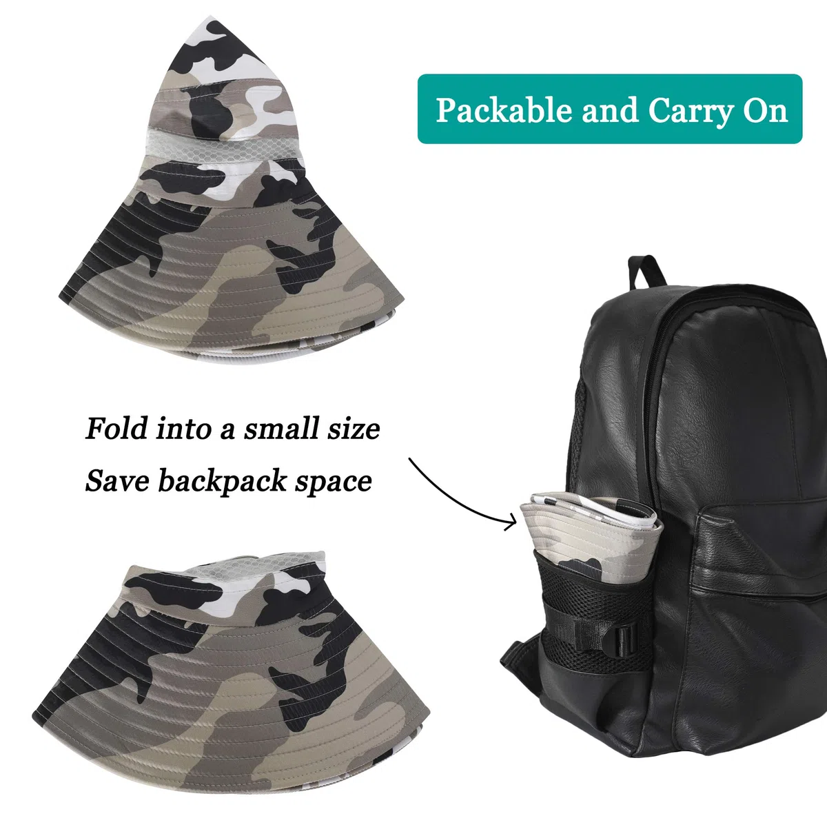 ZLYC Uomo Estate Camuffare Cappello da Sole Cappello da Boonie Cappello Safari