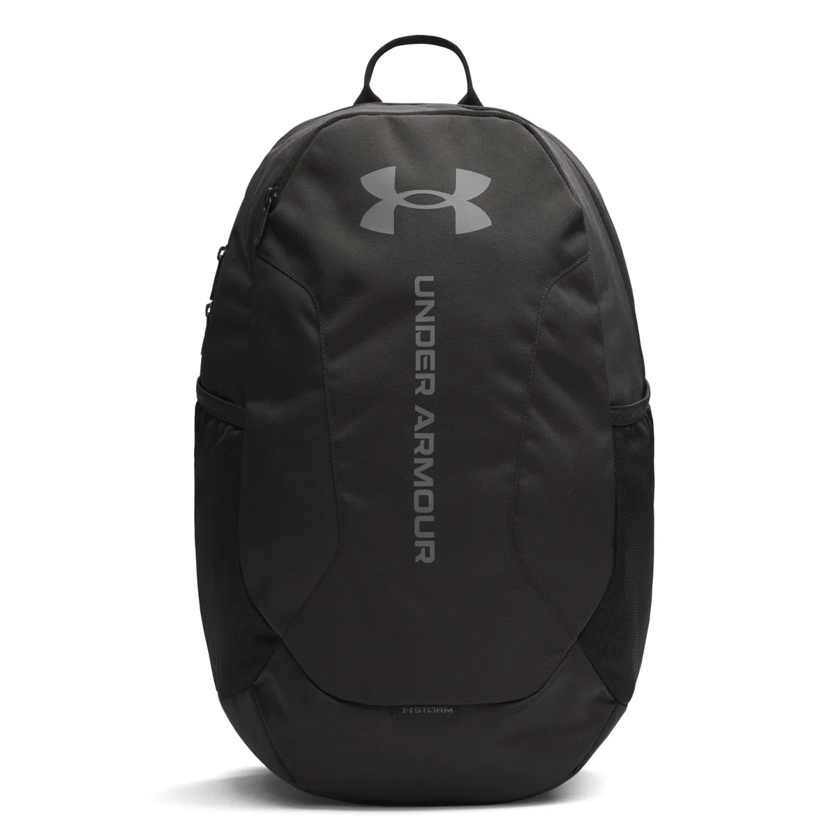 Under Armour Unisex Hustle Lite Backpack, Zaino sportivo resistente e con design idrorepellente, Zaino palestra pratico con pannello inferiore rinforzato,Black/Castlerock,OSFM