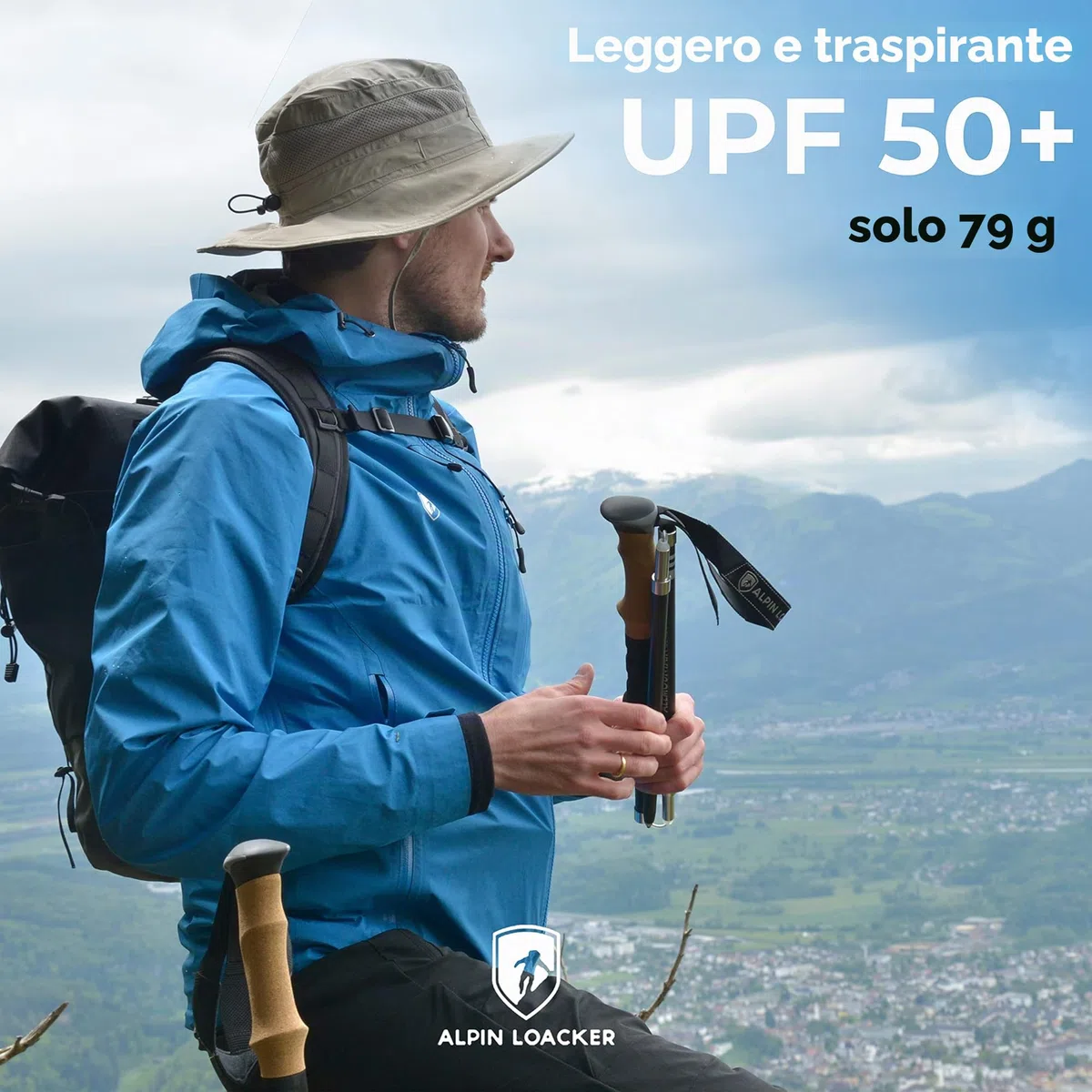 ALPIN LOACKER Cappello da Sole per Esterni con Protezione UV, di Alta qualità, per Trekking, Montagna e attività all'Aperto, in Materiali Riciclati, per Uomo e Donna