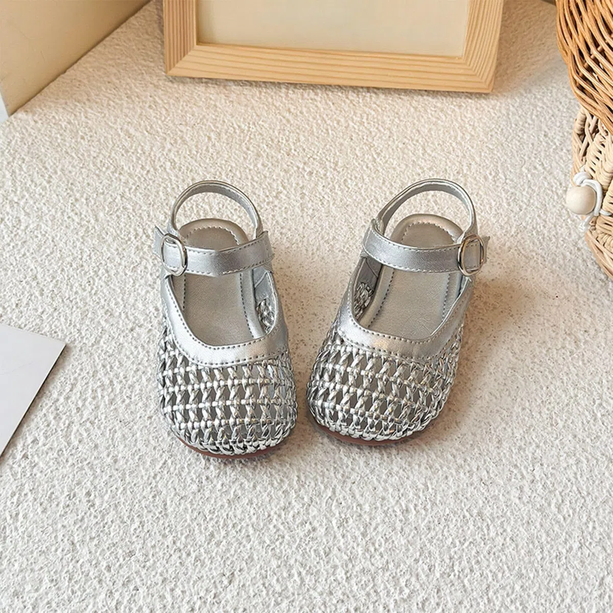 Sandali bambina, Sandali per bambine e bambini, estivi, traspiranti, in tessuto Mary Jane, con design traforato, comodi da indossare ogni giorno