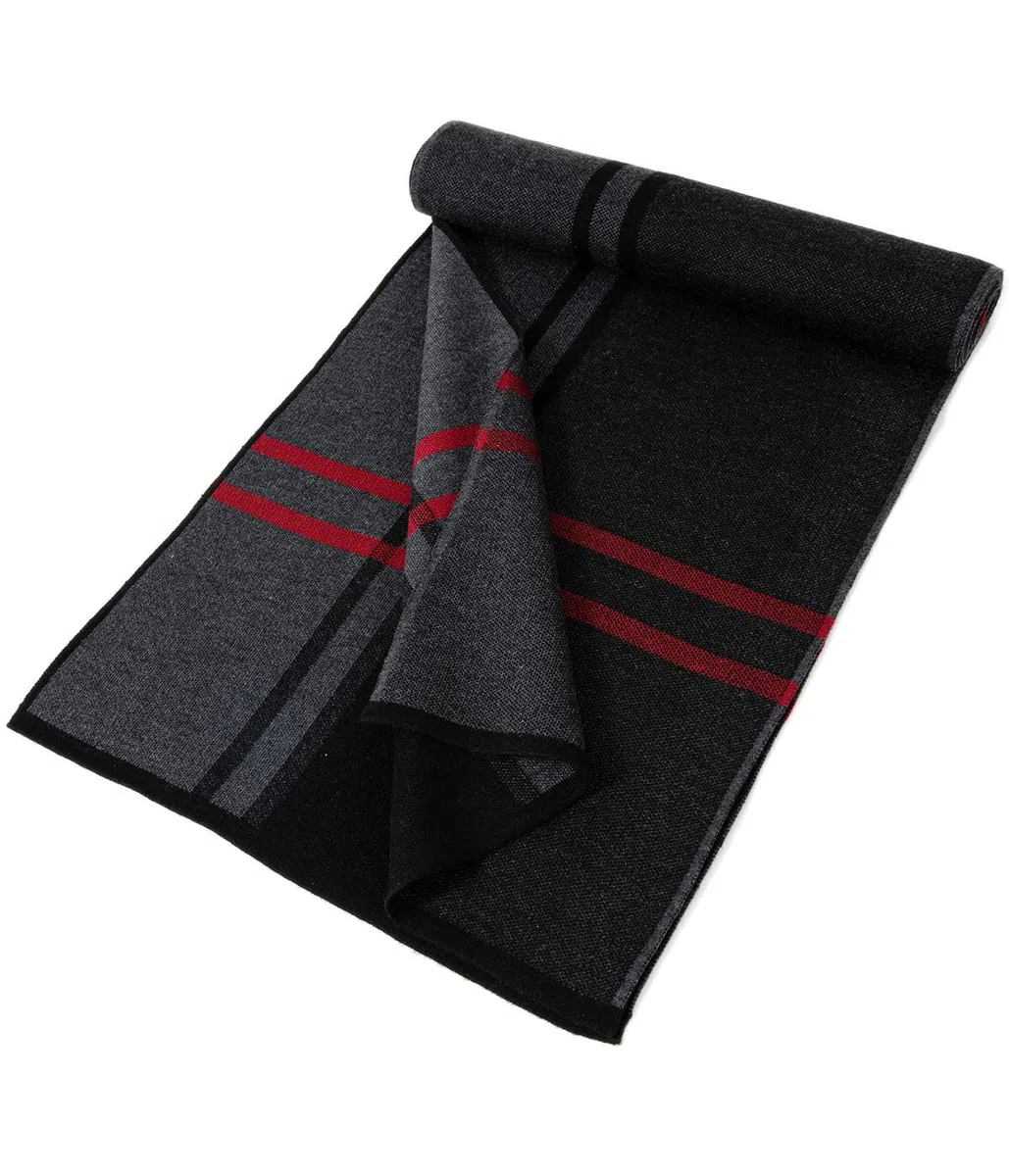 Villand Lussuosa Sciarpa da Uomo in Lana Merino a Righe - Confezione Regalo Avvolto Inverno Morbido Caldo Spesso Lavorato a Maglia Cravatte per Uomo
