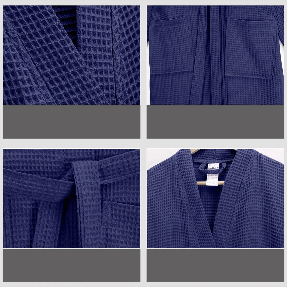 HOMELEVEL Accappatoio Uomo e Donna - Accappatoio Unisex a Nido D'Ape - Morbido in 100% Cotone - Leggero e Salvaspazio da Casa e da Viaggio - Taglie S-6XL
