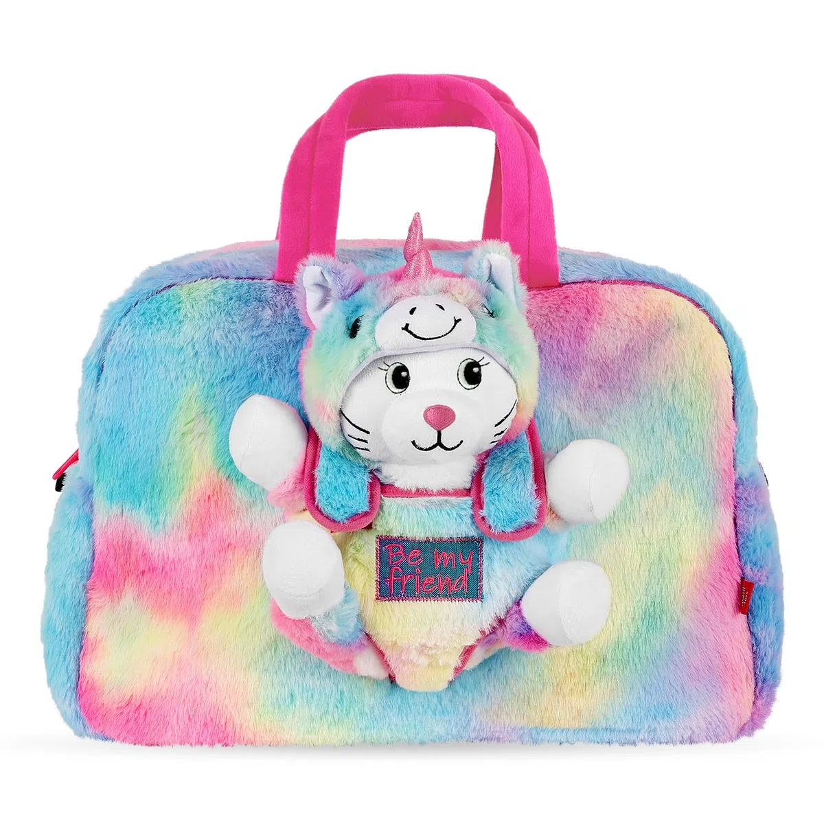 PERLETTI Accessori Bambina con Peluche Unicorno Kawaii - Zainetto Regalo Bambina Bambino 3 4 5 6 Anni - Zaino Borsa Morbido Bimbo Bimba Scuola Materna Leggero Peluche Estraibile