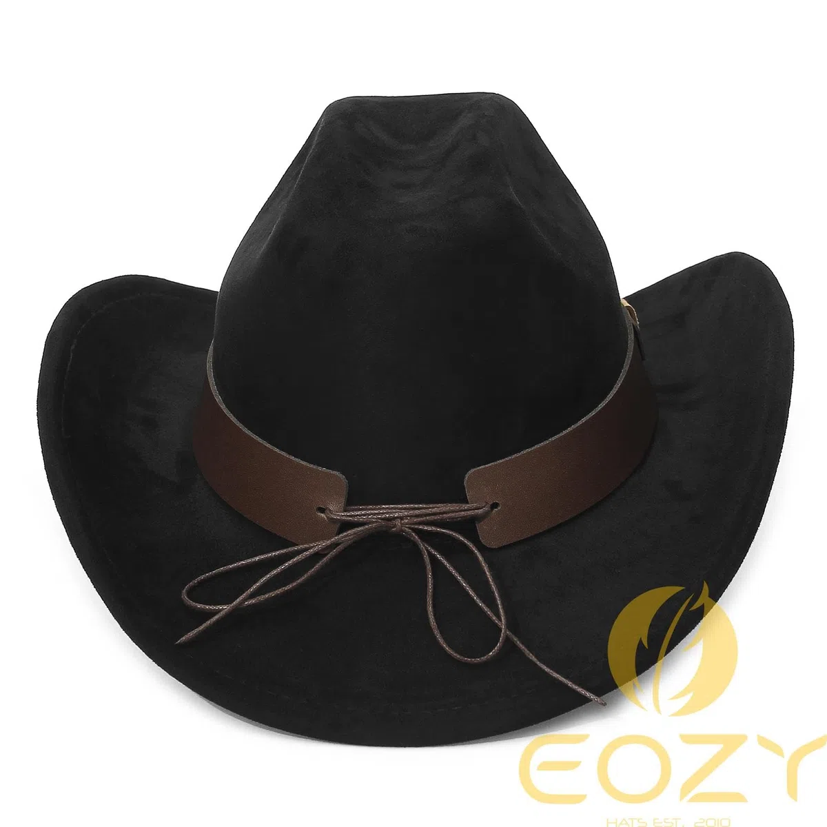 EOZY Cowboy Cowgirl Cappello da cowgirl per donne e uomini, in pelle scamosciata
