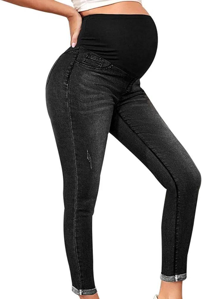 Jeans Premaman Skinny Jeans per Donne Incinte, Pantaloni Premaman Lunghi, Pantaloni Premaman Destroyed Jeans Maternity Jeans Jeans Leggings per Gravidanza