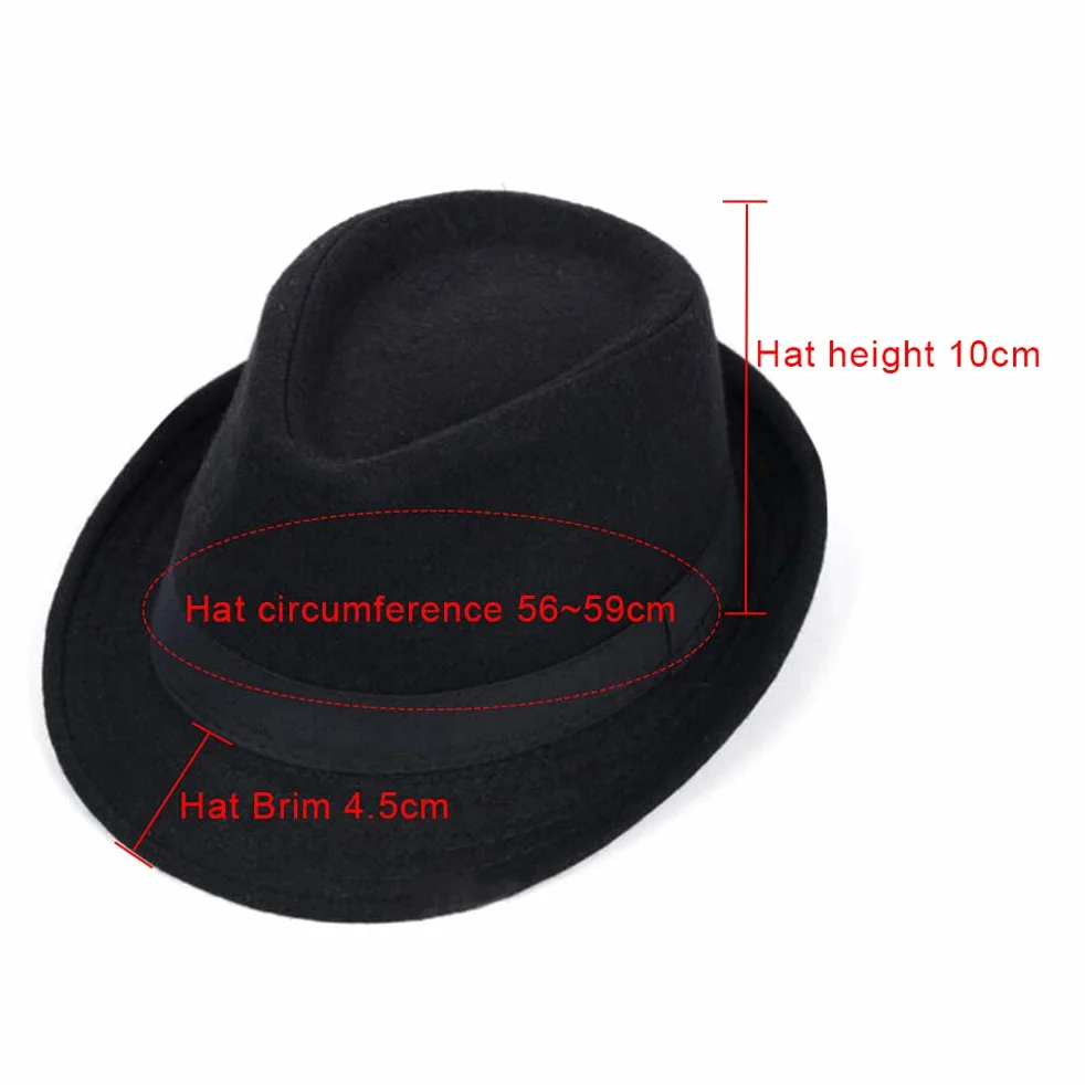 Cappello Fedora stile retrò classico Manhattan, cappello jazz, unisex, per spettacoli teatrali, feste, spettacoli, cosplay, matrimoni, vita quotidiana