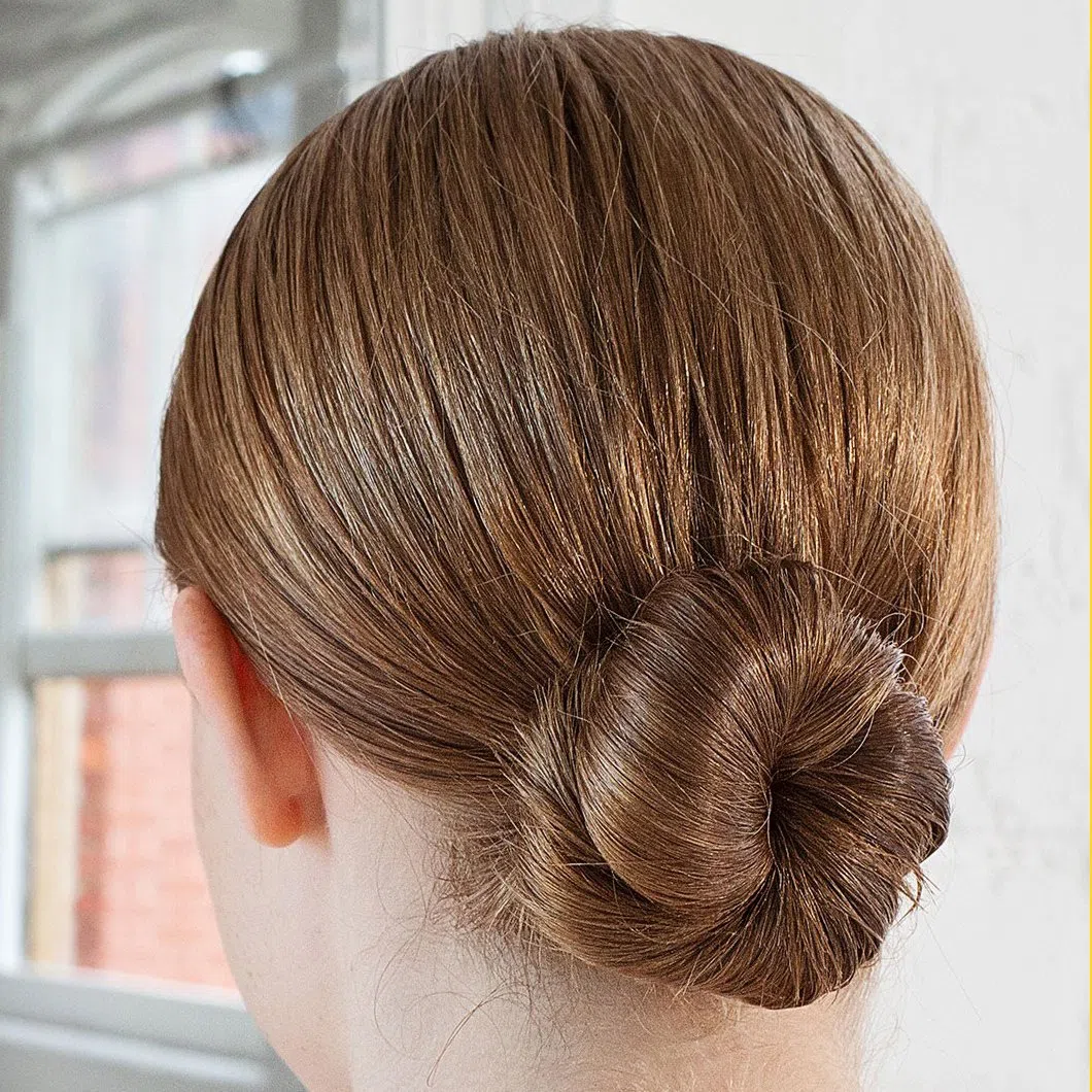 Forcine a forma di U in metallo con scatola portatile, accessori per capelli da donna, 24 pezzi (6,4 cm, marrone)