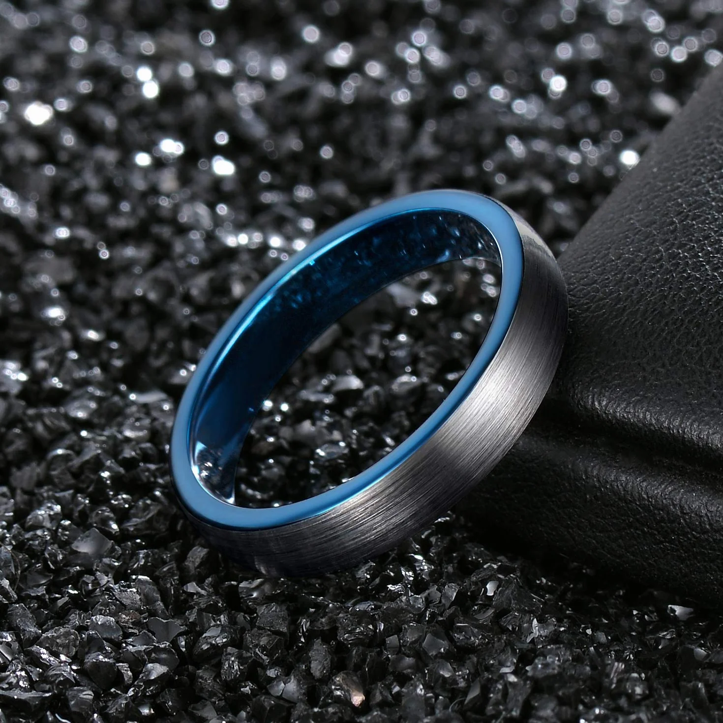 Zakk 4mm Anello da uomo e da donna tungsteno anello di fidanzamento fede nuziale anelli per partner