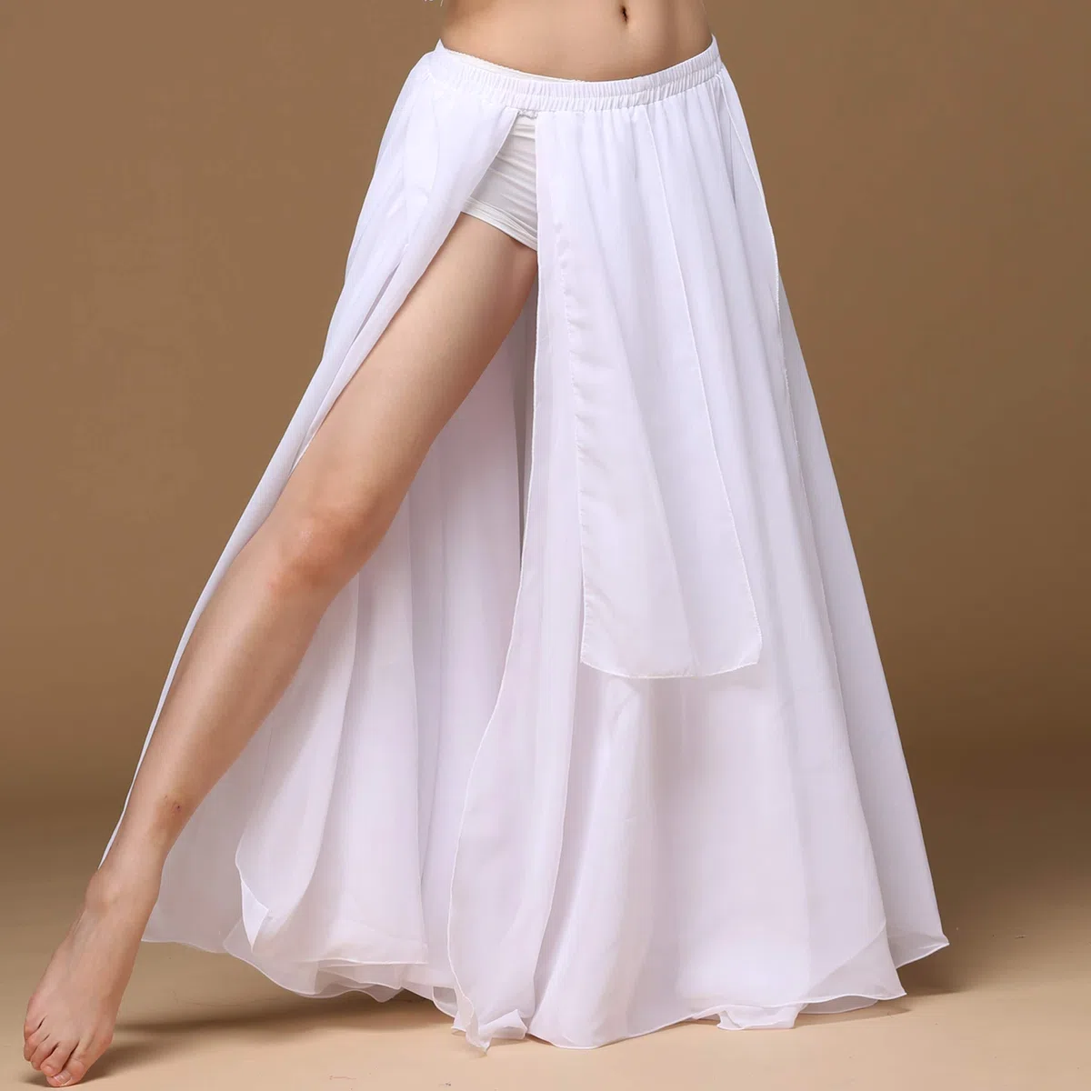 Baisdan Gonna da donna per danza del ventre, in chiffon, per allenamento, danza, danza, festival, costume