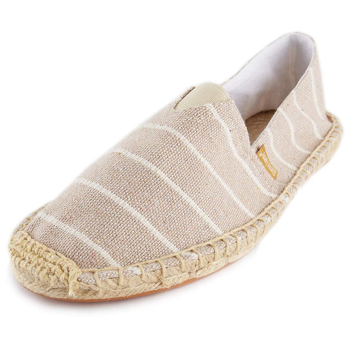 Alexis Leroy Women Summer Stripe Canvas Flat Espadrilles