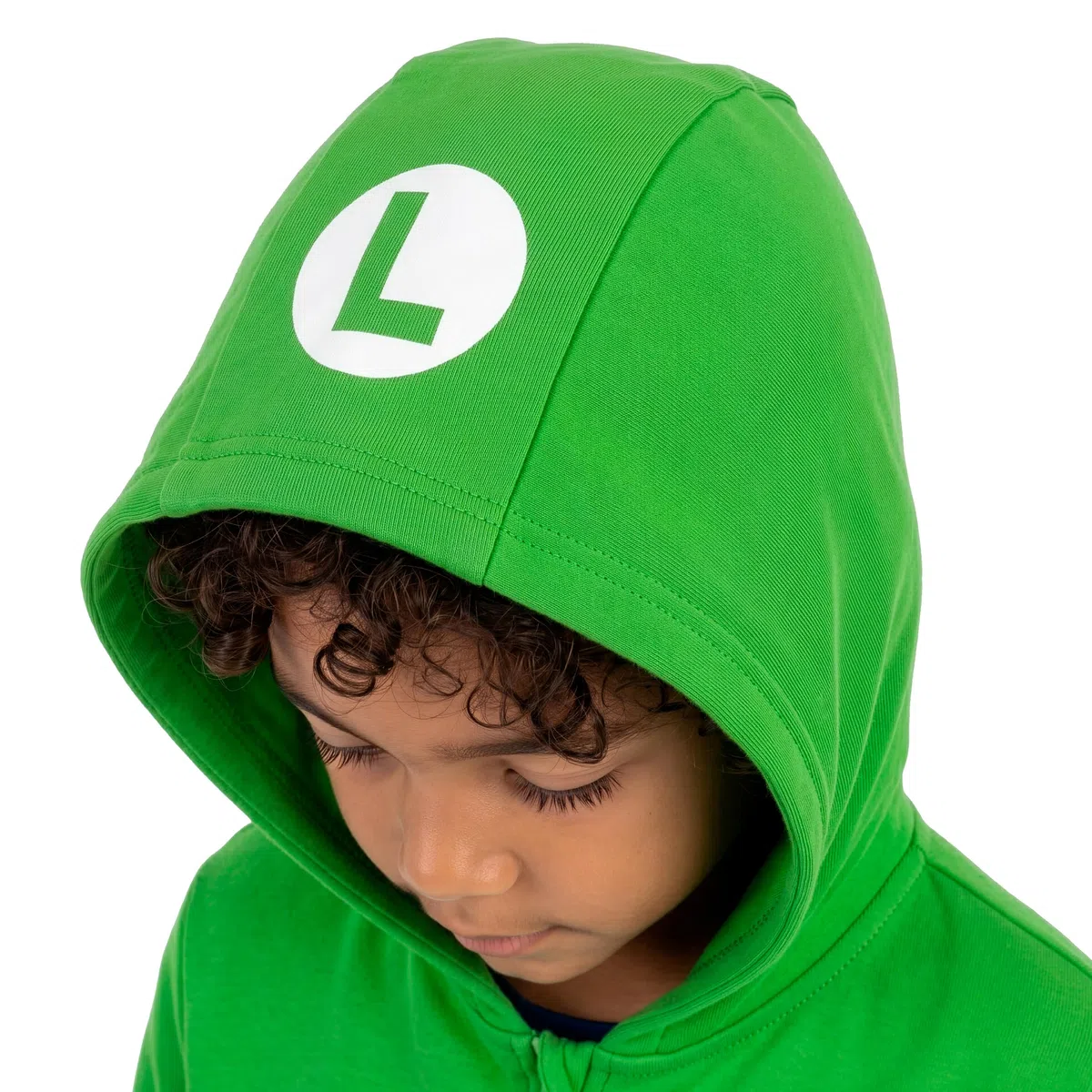Super Mario Felpa Bambino, Felpa Bambino Luigi, Felpe Ragazzo con Cappucio