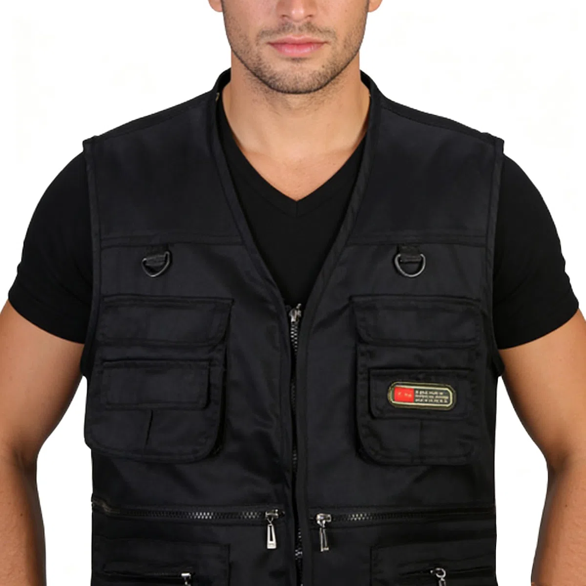 Uomo All'Aperto Viaggio Tasche Gilet Sport, Maschio Gilets Multitasche Senza Maniche Giubbino da Lavoro per Reporter Caccia Fotografi Outdoor Vest, Multitasche Gilet Uomo Outdoor