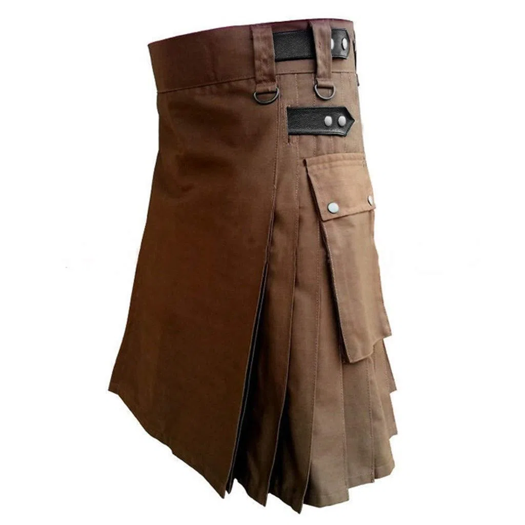 Gonna da Uomo Scozzese Scottish Skirt Uomo Scottish Mens Solid Classic Retro Traditional Medieval personalità Scottish Gonne