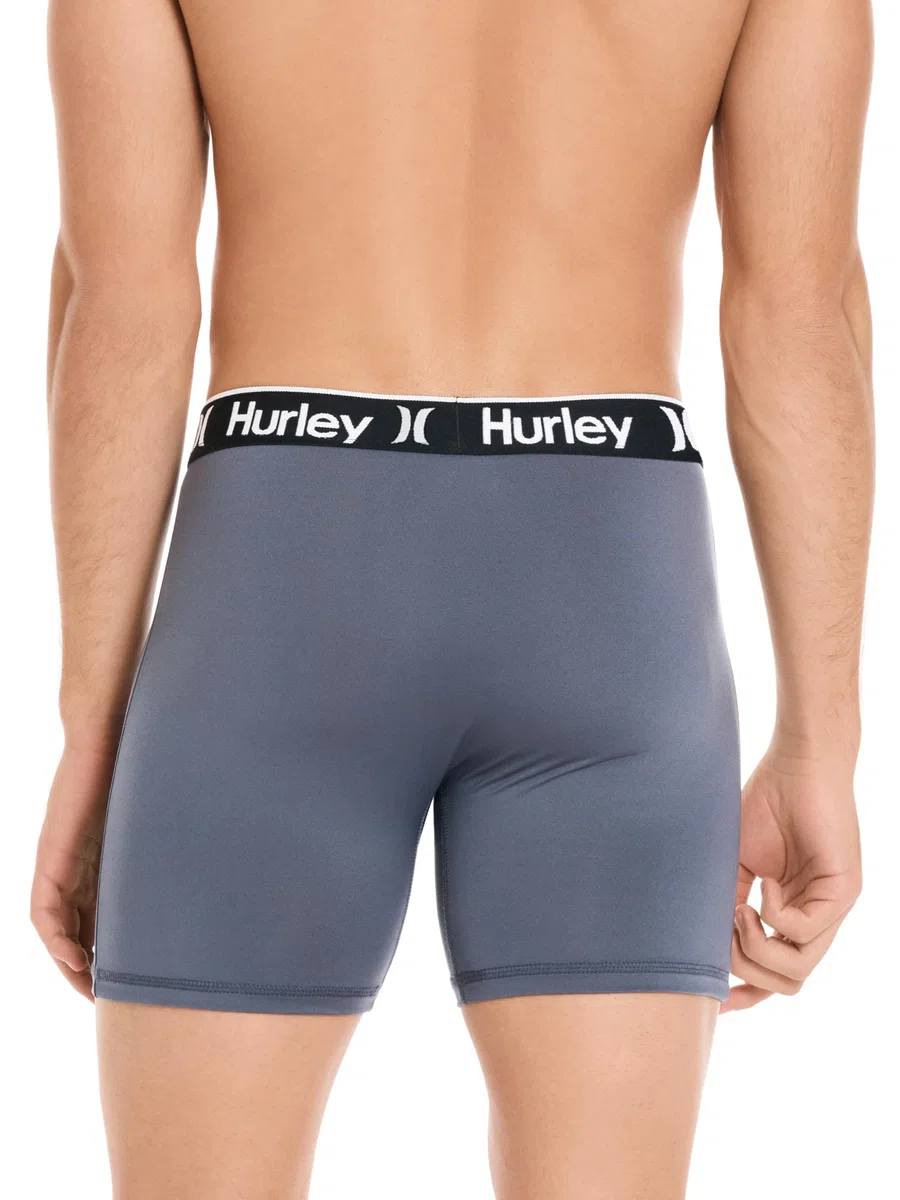 Hurley Men's Standard 5 Pack Stretch Boxer Briefs, Obsidian Combo