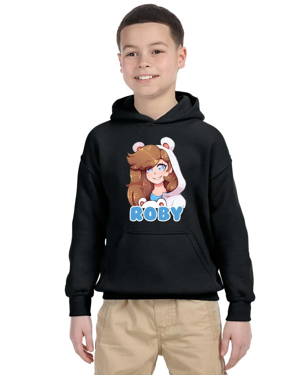Felpa con Cappuccio di Roby Youtuber Roby Polar Bear - Unisex Bambino Bambina Ragazza v2