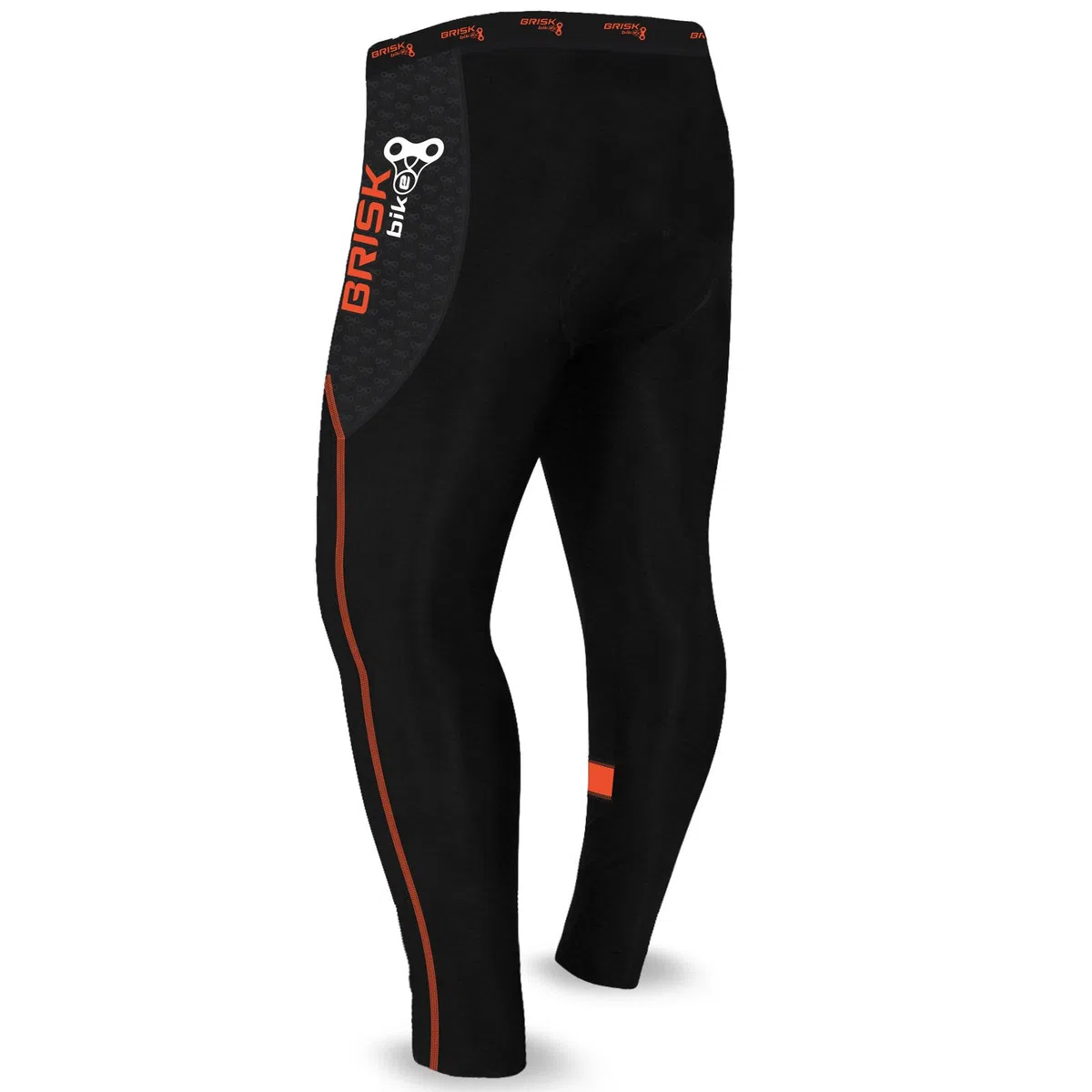 Brisk Bike Pantaloni Ciclismo Uomo - Cool Max Elasticizzato Pantaloni Imbottiti Uomo Ciclismo con Cuciture Flatlock Leggings Termici per Ciclismo, Escursionismo, Sci e Corsa