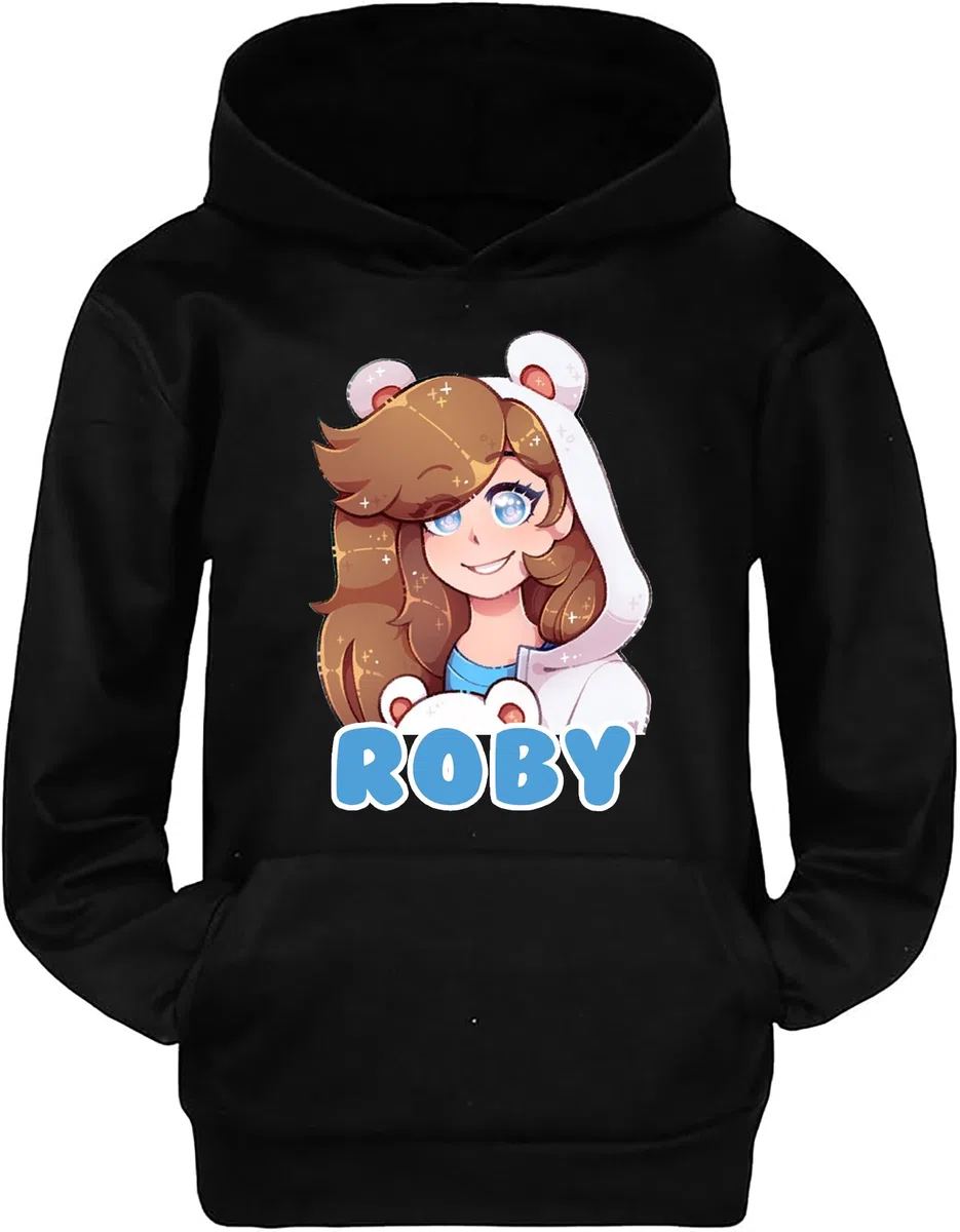 Felpa con Cappuccio di Roby Youtuber Roby Polar Bear - Unisex Bambino Bambina Ragazza v2