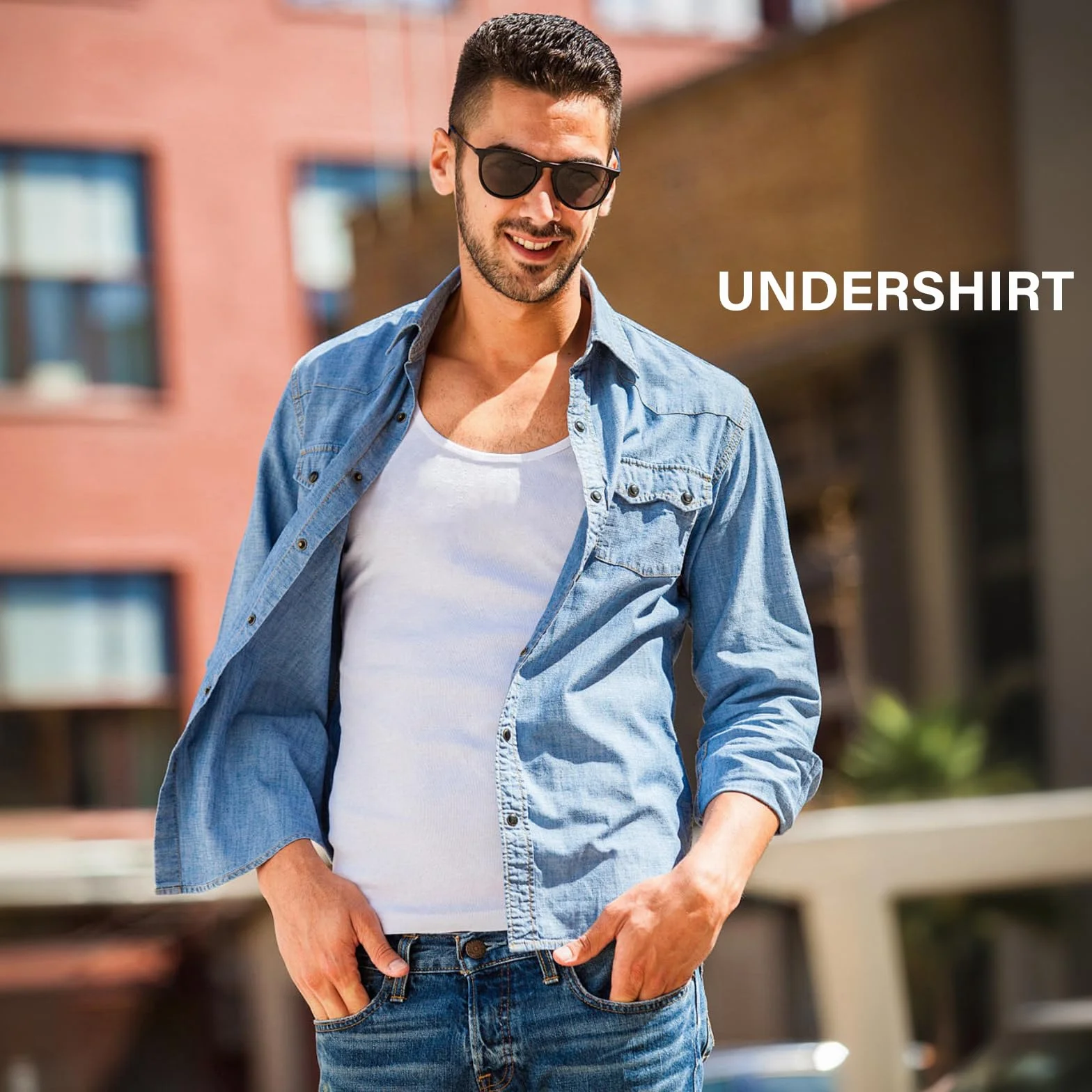 Casey Kevin Canottiera Uomo Palestra Elasticizzato Fitness Canotta Sportiva Bodybuilding Atletiche T-Shirt Senza Maniche (Pacco da 4), Nero/Bianco/Grigio/Blu Navy, L