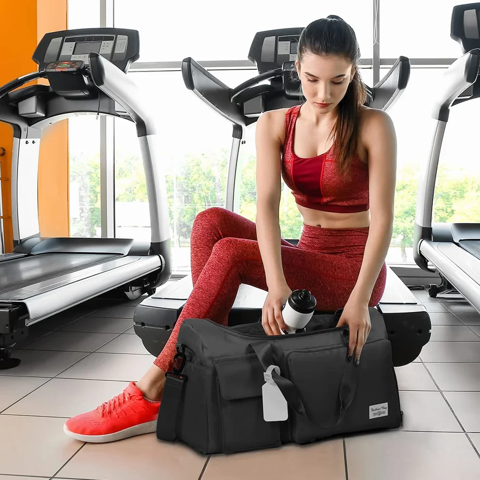 Flintronic Borsone da Viaggio Pieghevole, Borsone Palestra Sportiva con Etichetta Bagaglio, Borsa Sportiva con Scomparto Scarpe, Grande Capacità Borsa da Viaggio Duffel per Sport/Viaggi (35L)