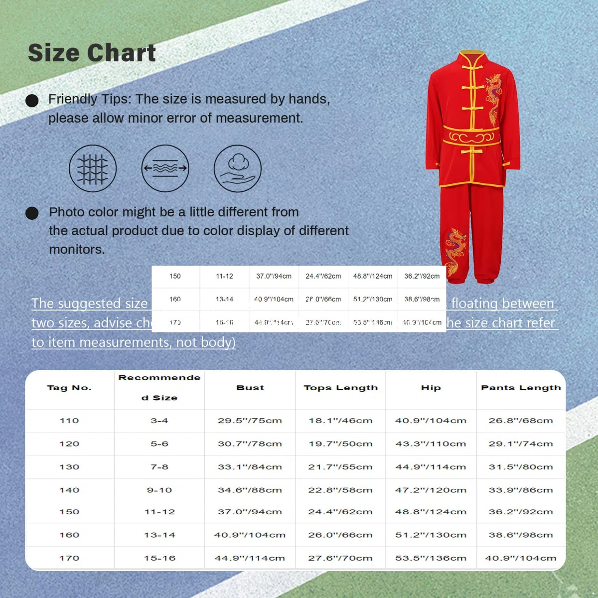 Mufeng Bambino Uniformi di Kung Fu Tang Suit Abiti Cinesi di Tai Chi Abbigliamento per Arti Marziali Camicia Cappotto Costume da Spettacolo Teatro