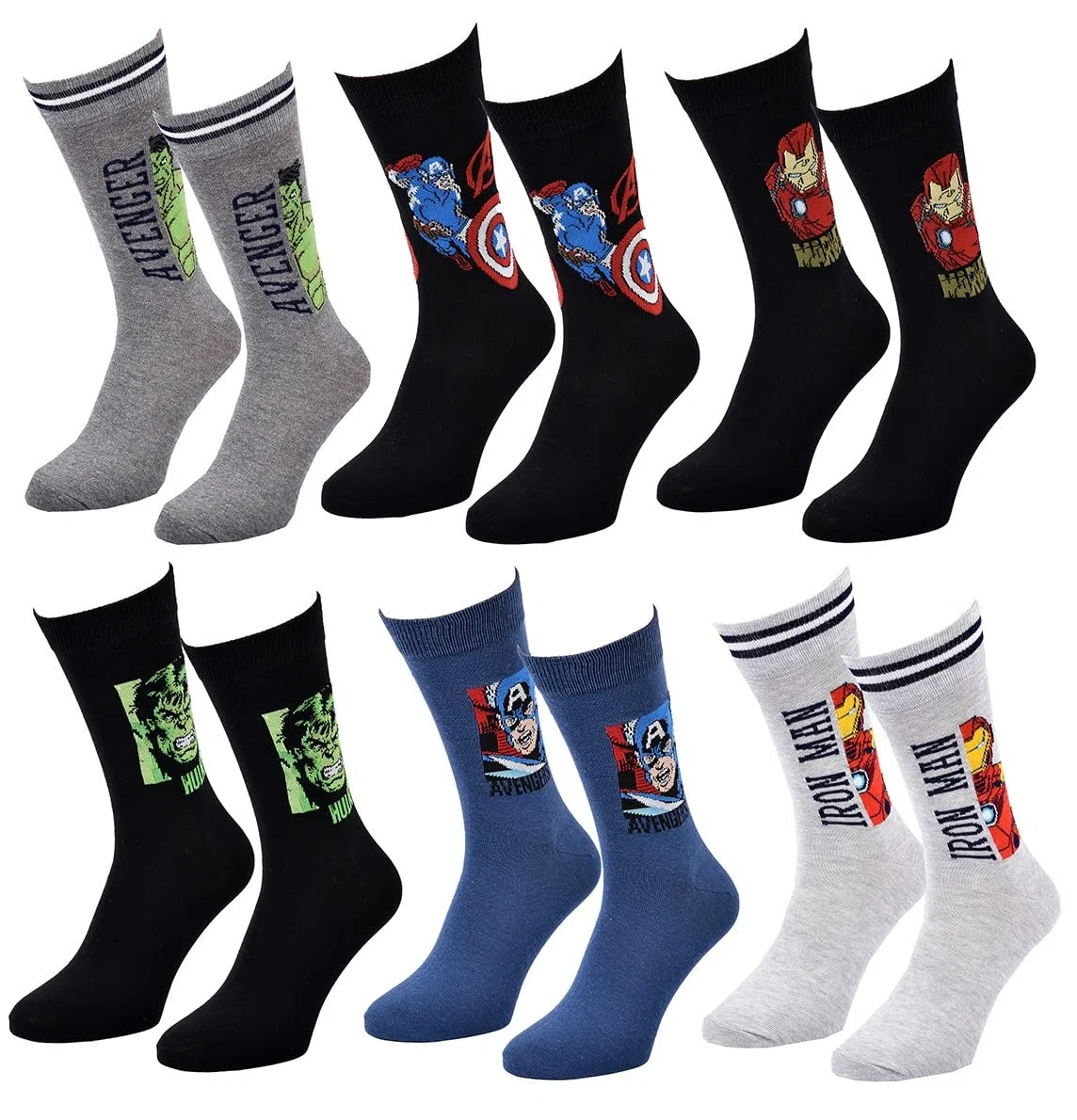 OZABI Calze Pack Uomo MARVEL AVENGERS