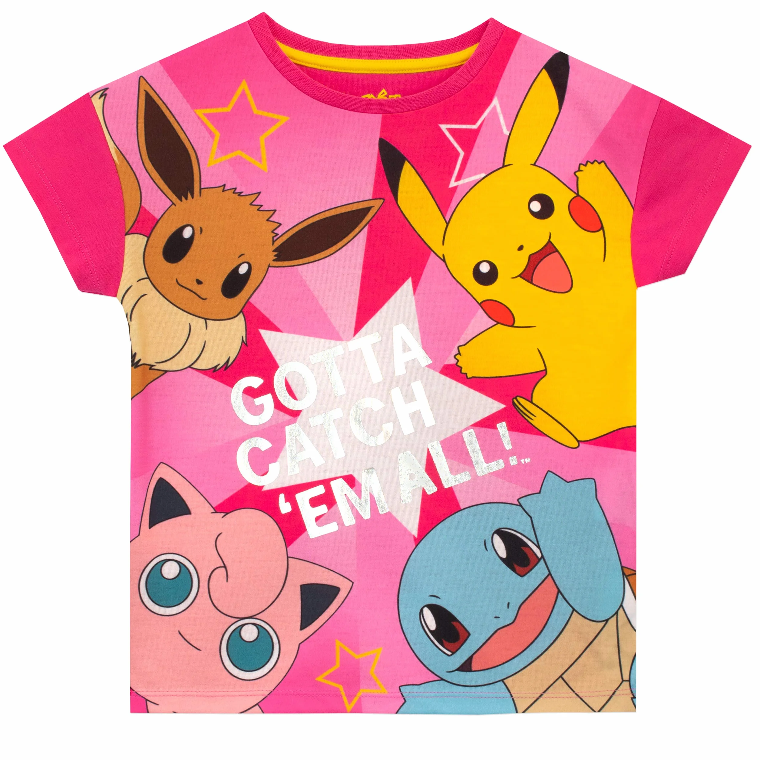 Pokémon Pigiama Bambina | Pigiama Pikachu | Eevee Pigiami Ragazza | Pigiamone Maniche Corte Bambino | da 5 A 13 Anni