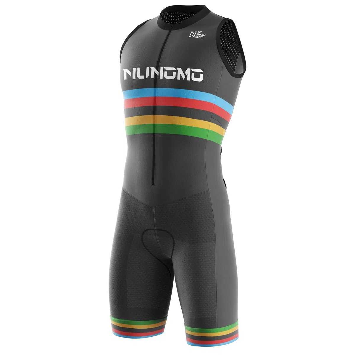 Tuta da Triathlon a Maniche Corte da Uomo, MTB Body Trisuit Cycling Skinsuit with Gel Pad per Nuoto/Corsa/Ciclismo, con imbottitura in gel