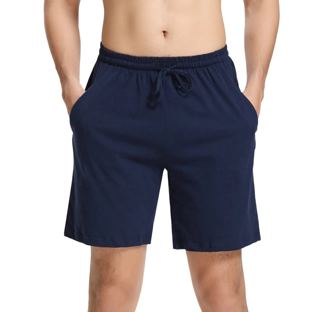 Calze da Pigiama da Uomo in Cotone Pantaloni Pantaloncini Bermuda Corti Morbidi Pantaloncini da Jogging Sportivi Casual da Notte Elastici Regolabili e Tasche Pantaloncini Estivi