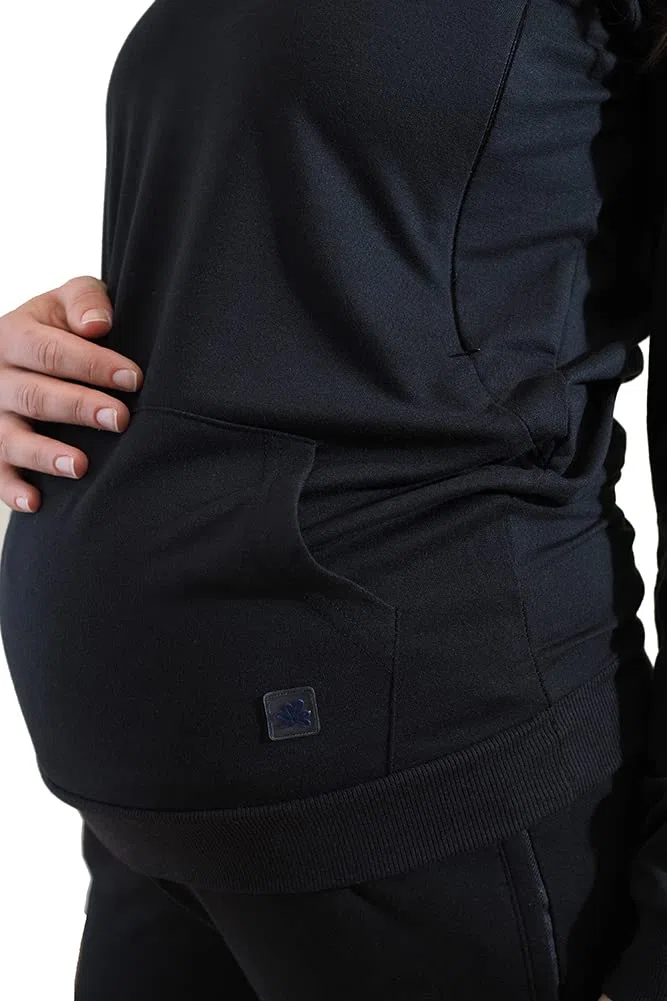 Mamatoto Felpa con cappuccio per allattamento maternità morbida al tatto per gravidanza e allattamento al seno con tasca a canguro