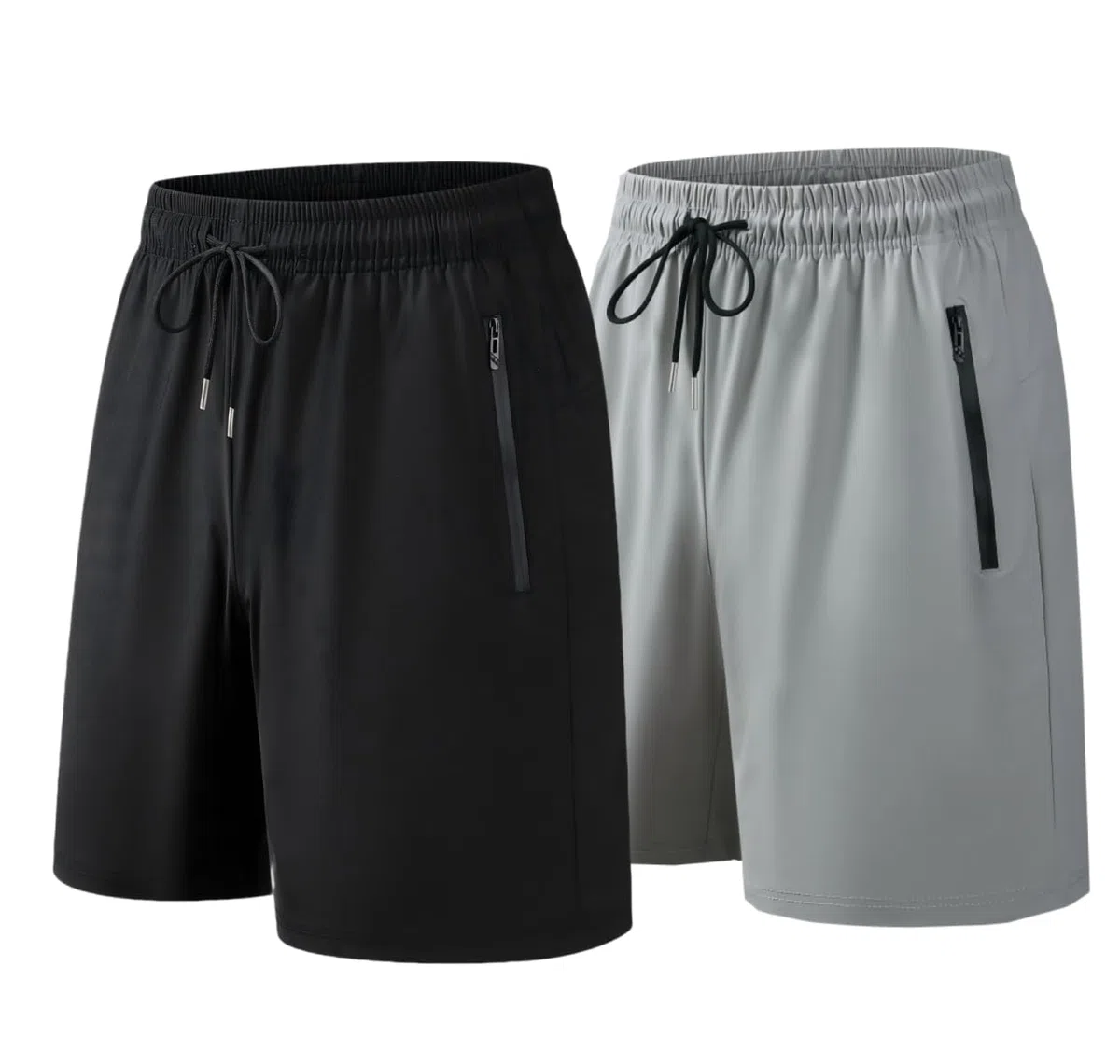 shepretty Pantaloncini Uomo, Pantaloni Corti Pantaloncini Sportivi con Tasche Zip, Pantaloncino Tuta Training Shorts di Coulisse, Asciugatura Rapida Traspirante 724