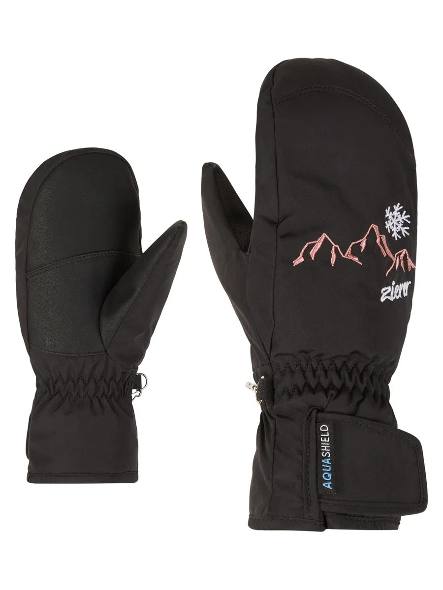 Ziener Laillani - Muffole da Sci/Sport Invernali, Impermeabili, Senza PFC Unisex Bambini