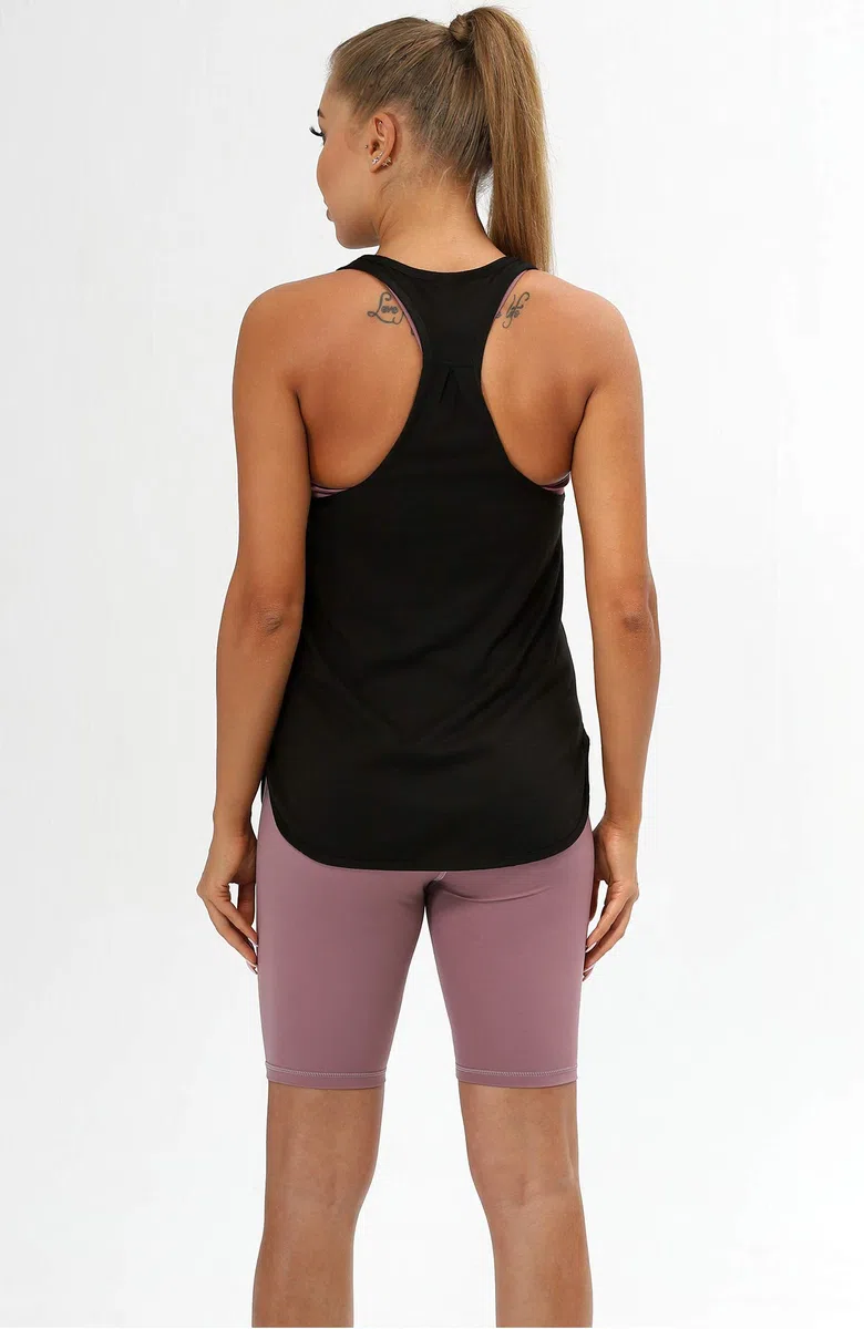 icyzone Canotta Donna Sportiva,Morbido e Leggero Senza Maniche Maglia per Palestra,Fitness,Yoga,Sport(Pacco da 2)