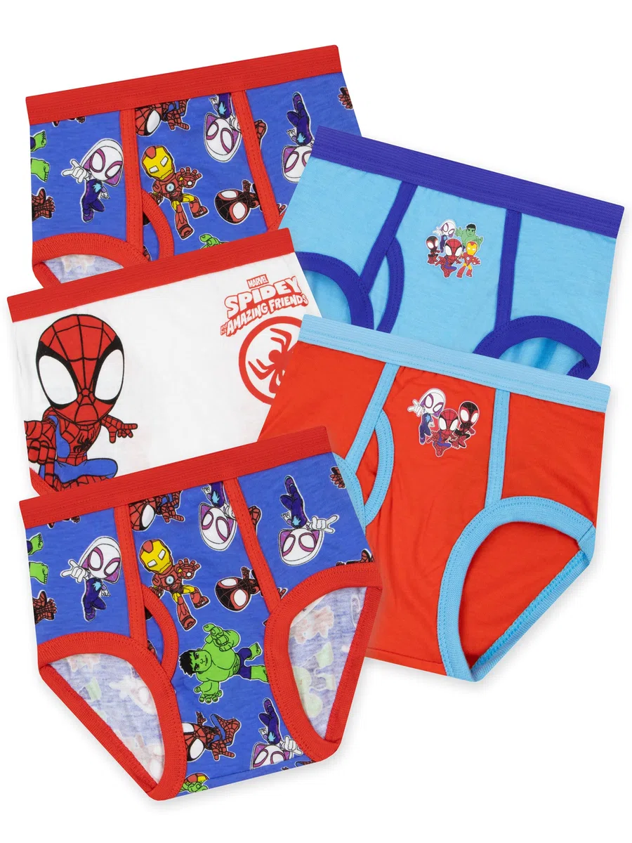 Marvel Boxer Bambin, Boxer Ragazzo Pacco da 5 Spidey E I Suoi Fantastici Amici, Mutande Bambino Spiderman