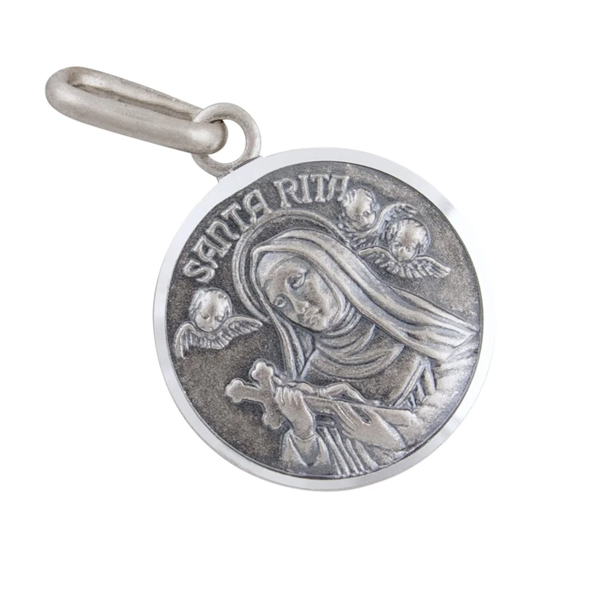 AFP Rita da Cascia, piccolo Ciondolo in Argento 925