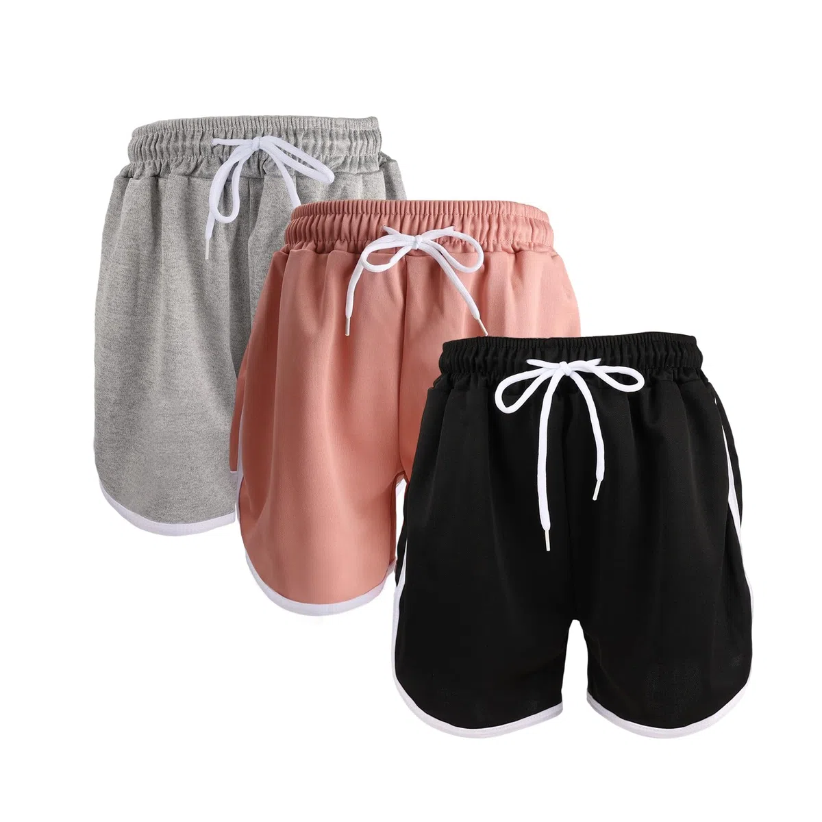 Pantaloncini sportivi da ragazza, estivi larghi 8-14 anni, pantaloncini sportivi colorati, per casual, spiaggia, scuola, confezione da 3