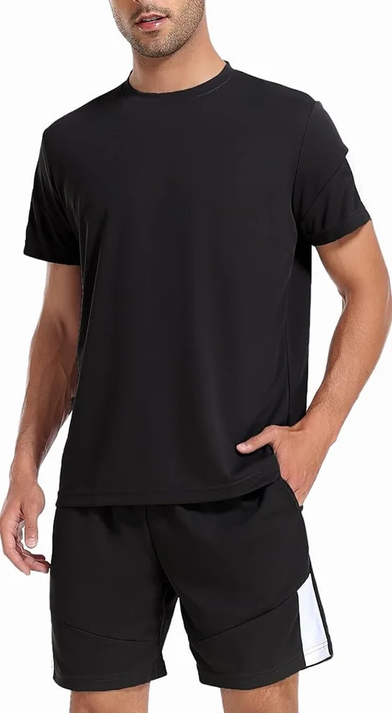 Litherday Completo Sportivo Uomo Estivo con Maglietta a Manica Corta e Pantaloncini con Tasche per Jogging Palestra S-XXL