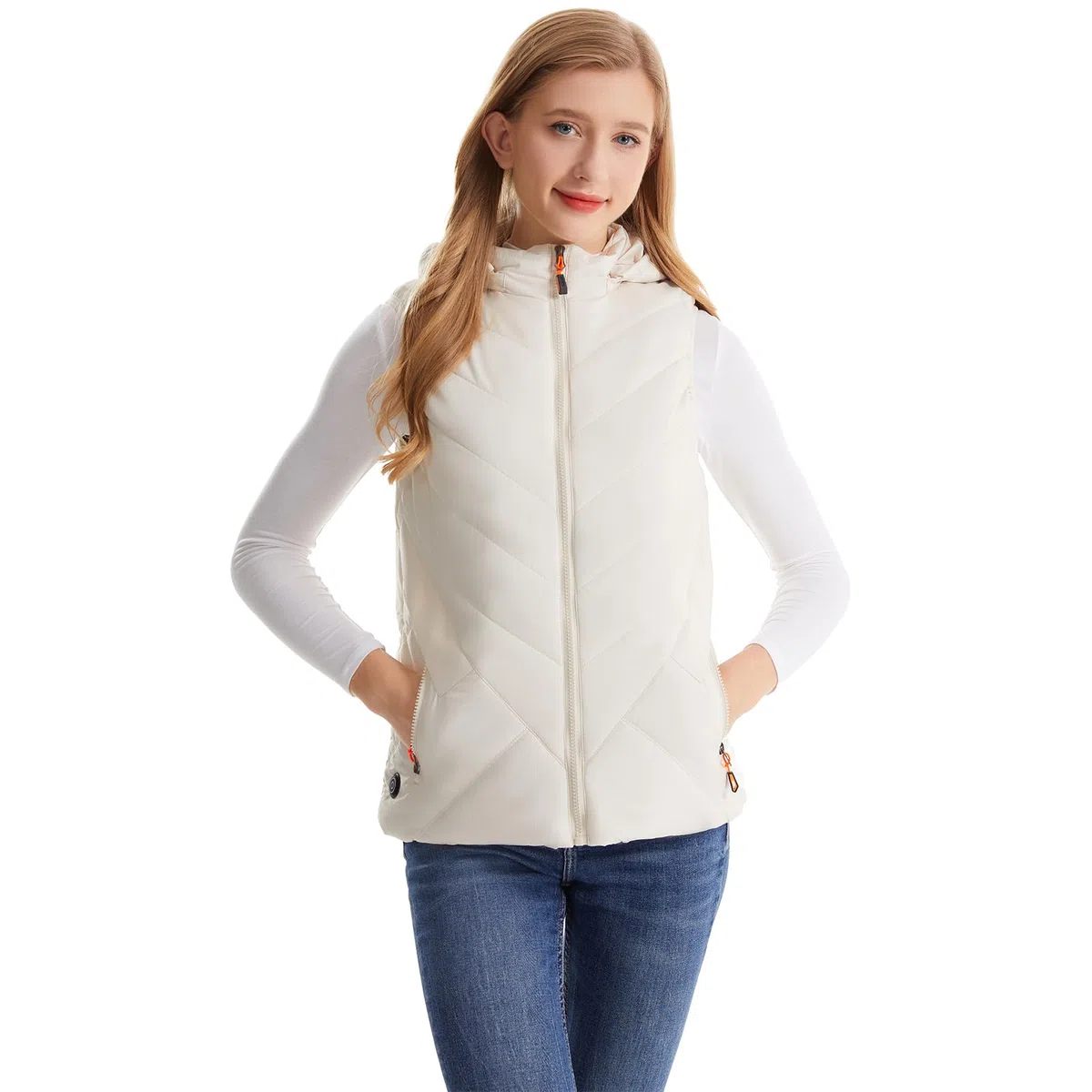Monave Gilet riscaldato da donna, massimo comfort, riscaldato, controllo indipendente, con 11 zone di riscaldamento, la confezione non include power bank