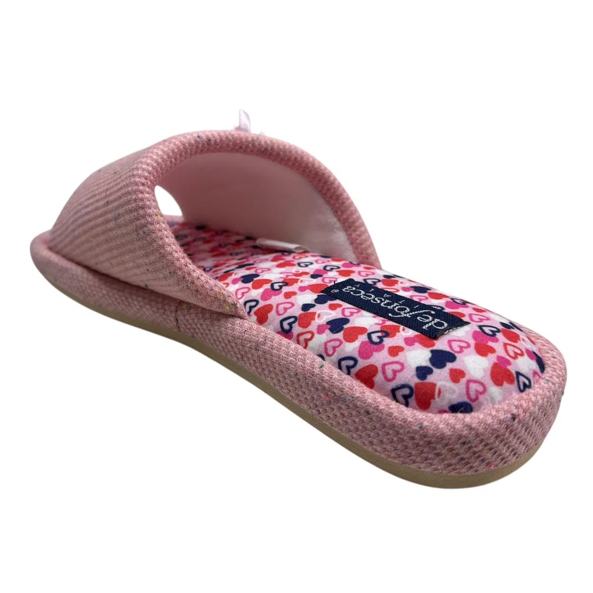 DeFonseca Pantofole Donna in Cotone con Memory Foam, Punta Aperta, Suola Antiscivolo Silenziosa