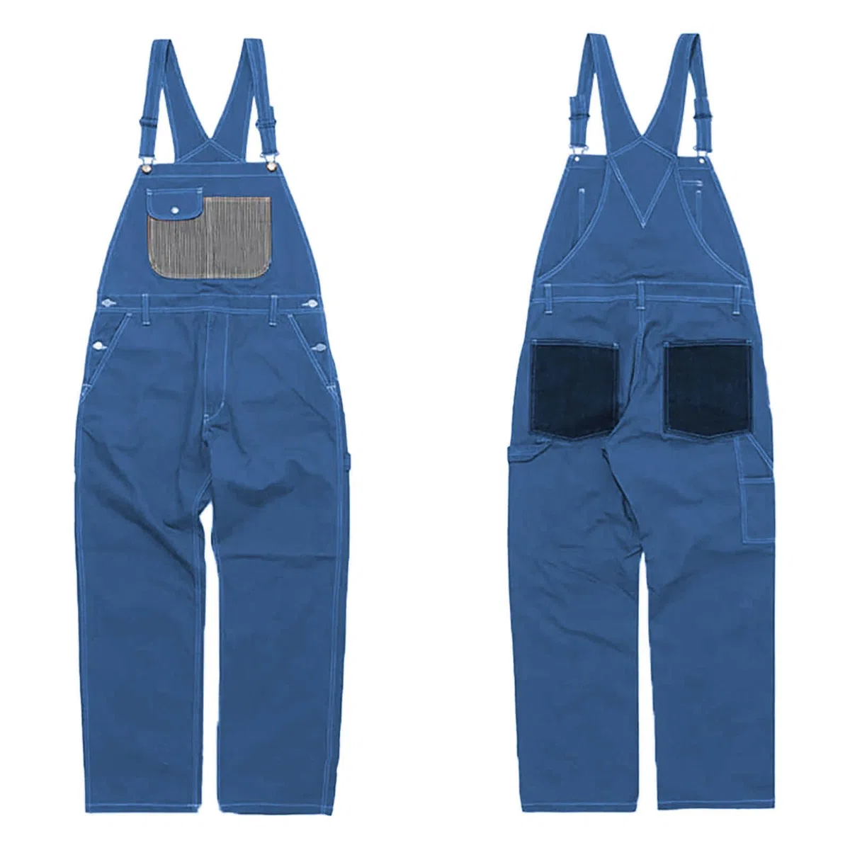 Salopette da uomo, pantaloni da lavoro, jeans con bretelle, tuta da uomo, gamba lunga, molte tasche, jeans da uomo, taglio largo, salopette da uomo, in denim, streetwear