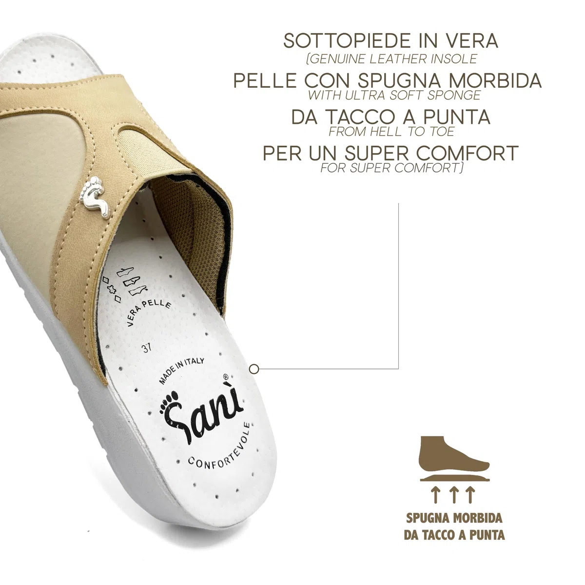 Sani' Ciabatta Donna Aperta Automodellante X Alluce Valgo Comfort Comode Traspiranti Pantofola Sanitaria Ospedale Casa Correttore