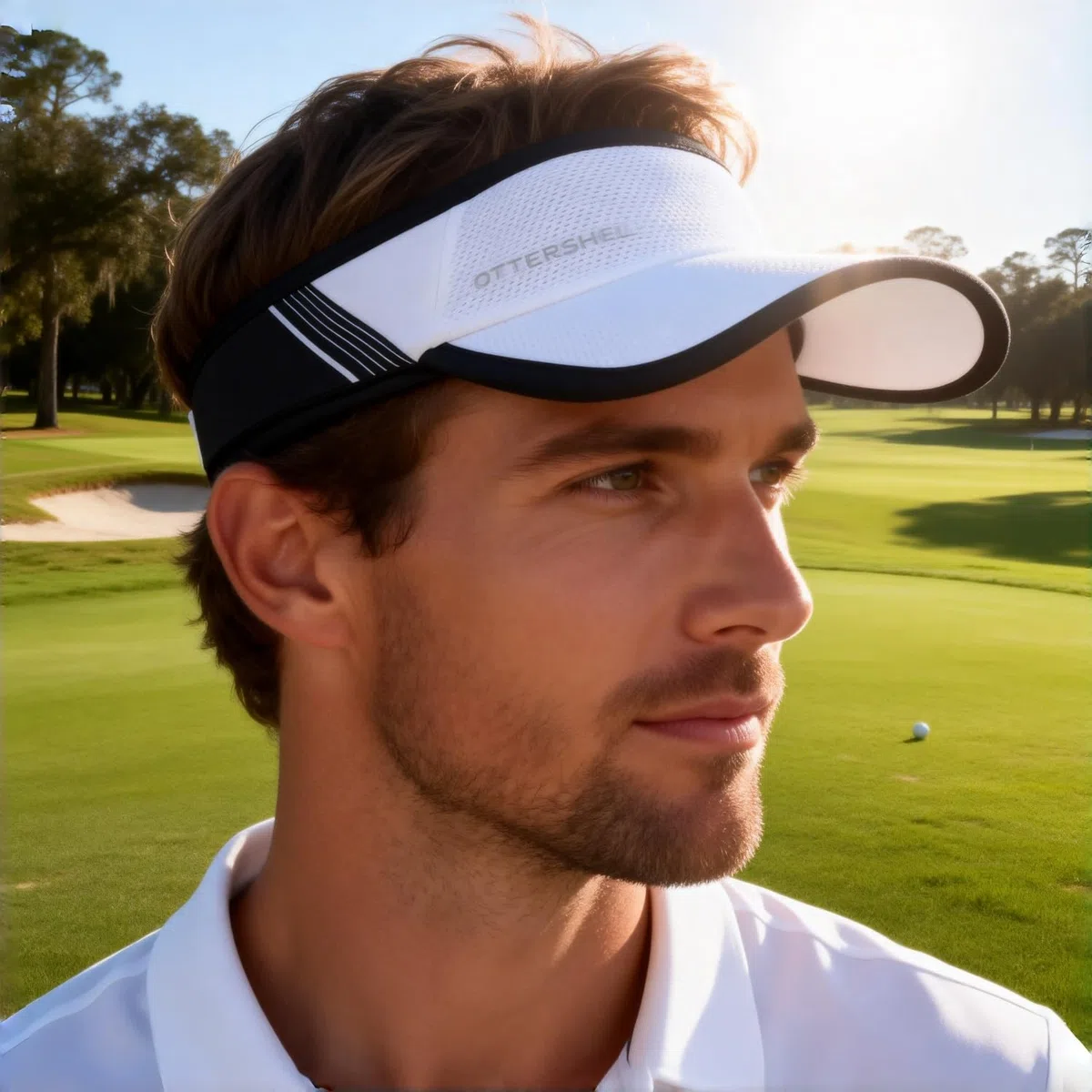 OTTERSHELL Visiera parasole sportiva, protezione UV UPF 50+, asciugatura rapida, fascia traspirante per corsa, golf, tennis