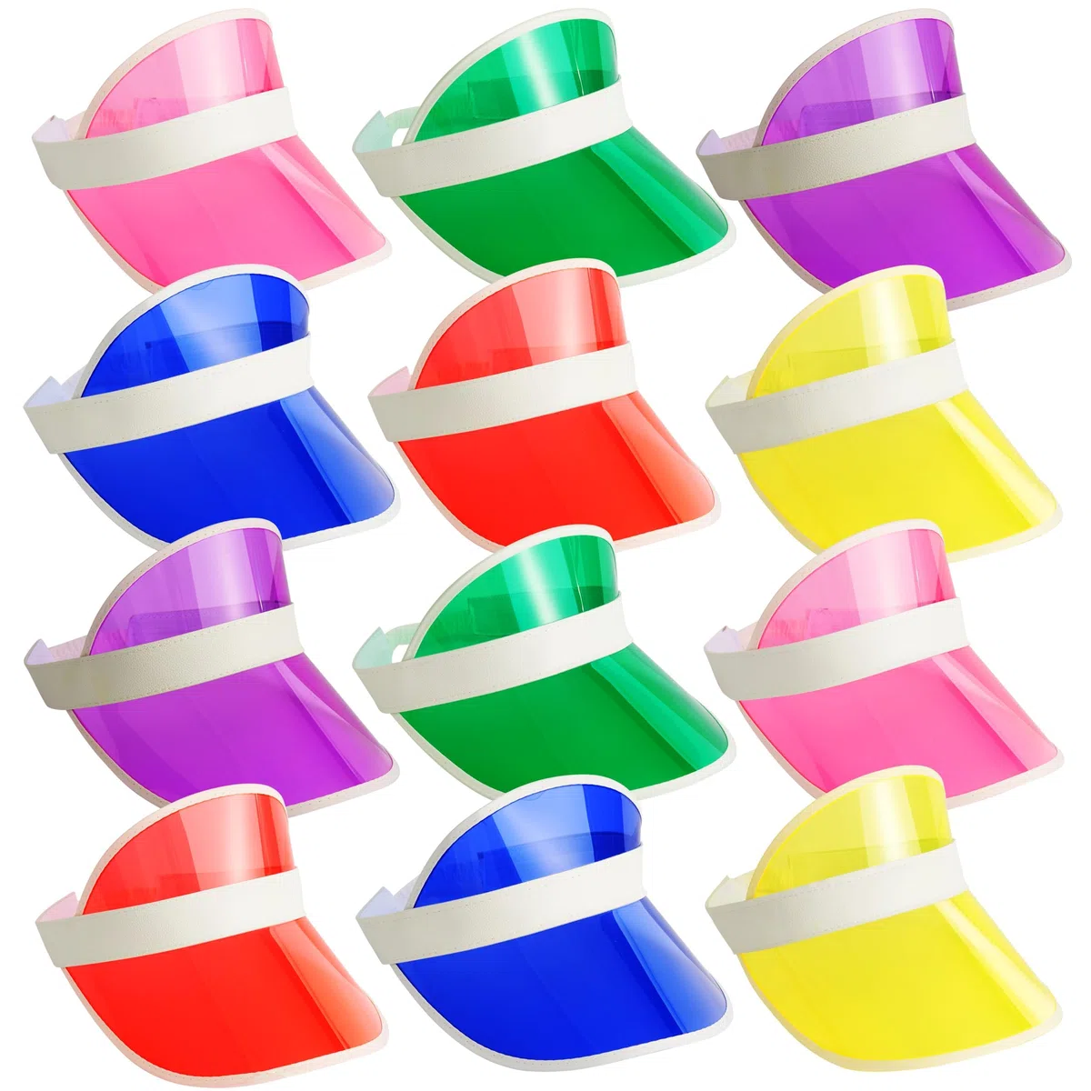 Bramble Visiere da Sole Neon Unisex – Taglia Unica – Perfette per Sport, Costumi Anni '80, Festival, Feste