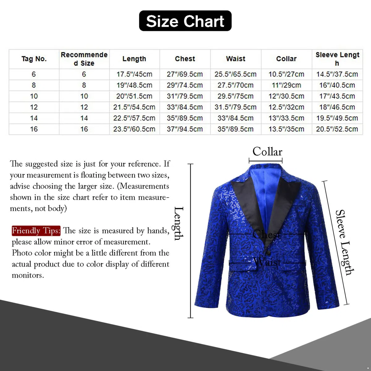 ranrann Giacca da Battesimo Bambino Ragazzo Blazer Elegante con Paillettes Cappotto in Paillettes Formale Costume da Cerimonia Comunione Festa Partito Suit Top Formale