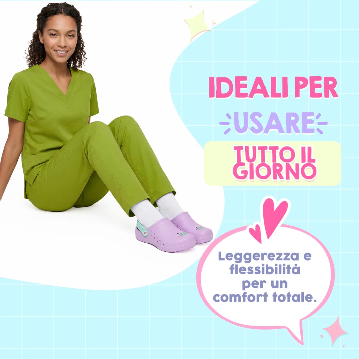 Nurse is Love Sabots Femme - Sabots Eva Légers, Chaussures Casual Mode | Cadeau Original pour Elle | Design Amusant - PT IT
