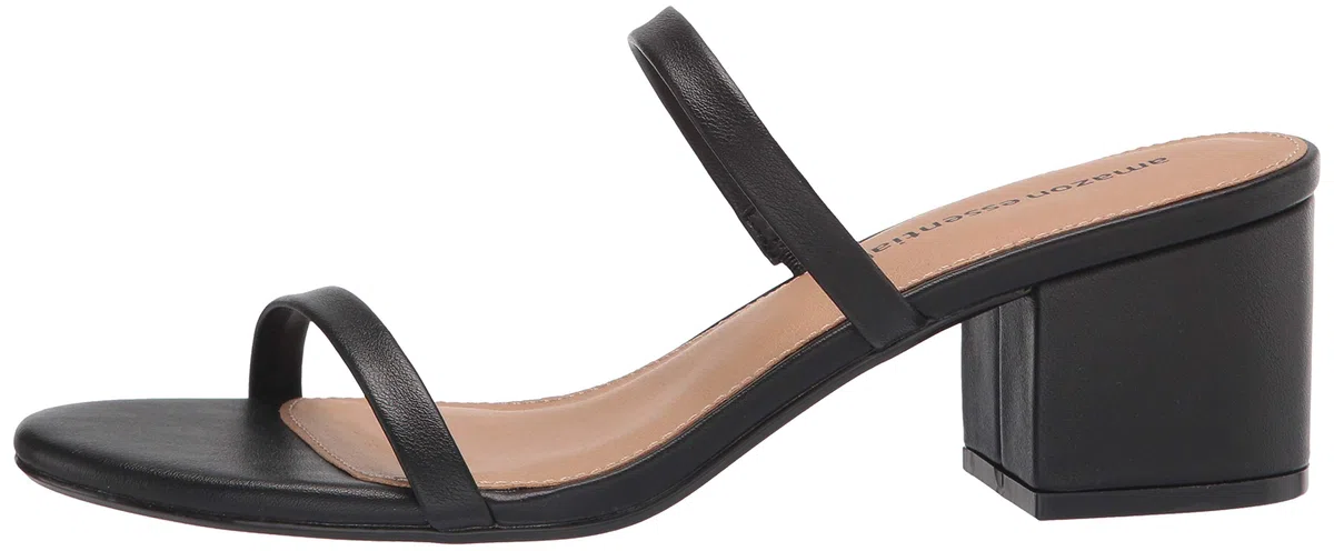 Amazon Essentials Donna Slide con Tacco e Due Cinturini Sottili