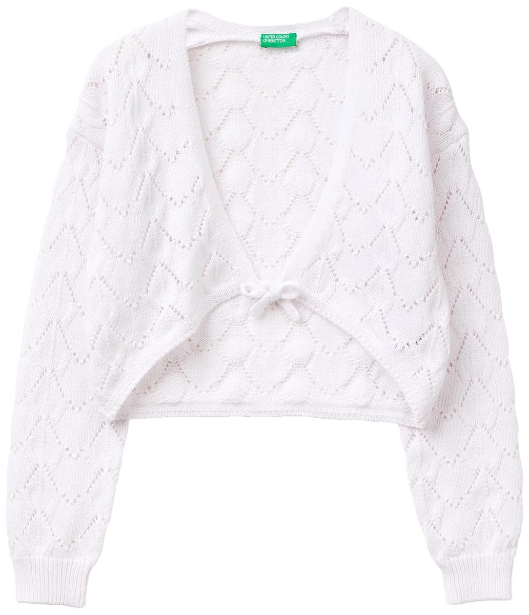 United Colors of Benetton Maglia Coreana M/L 13knc601z Maglione Cardigan Bambine e Ragazze