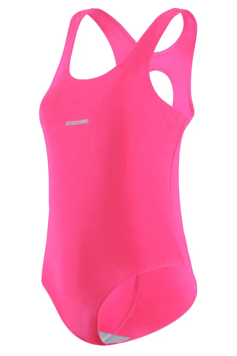 sesto senso Costume da Bagno Ragazza Colore Singolo Sportivo Costume Intero Opaco Bimba