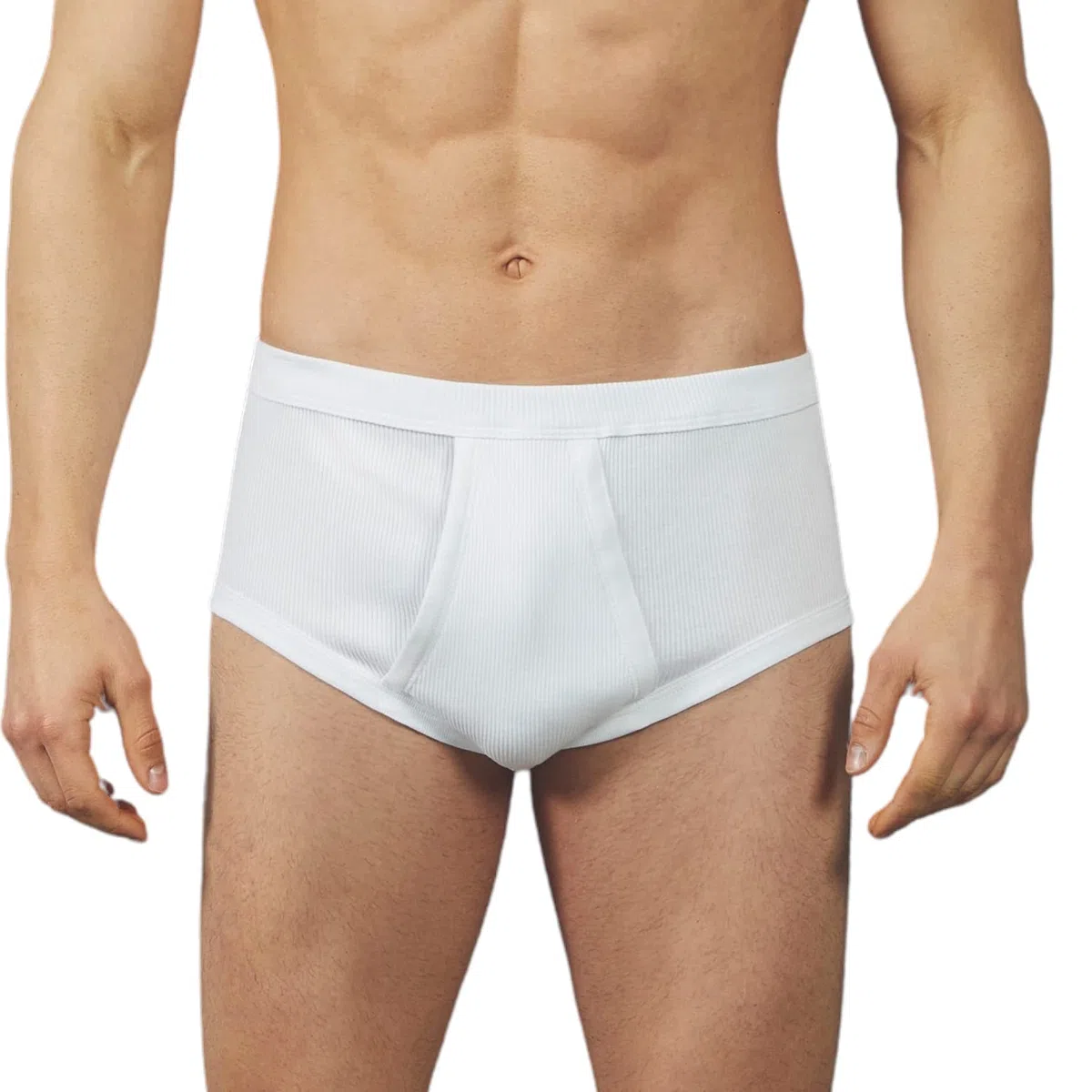 VP PINUCCIO VENEGONI Set 3 Mutande Classiche Uomo con Apertura Davanti a Costine in 100% Cotone Made in Italy Slip Uomo Cotone Vita Alta Bianco Aperte Davanti Mutanda con Apertura Laterale