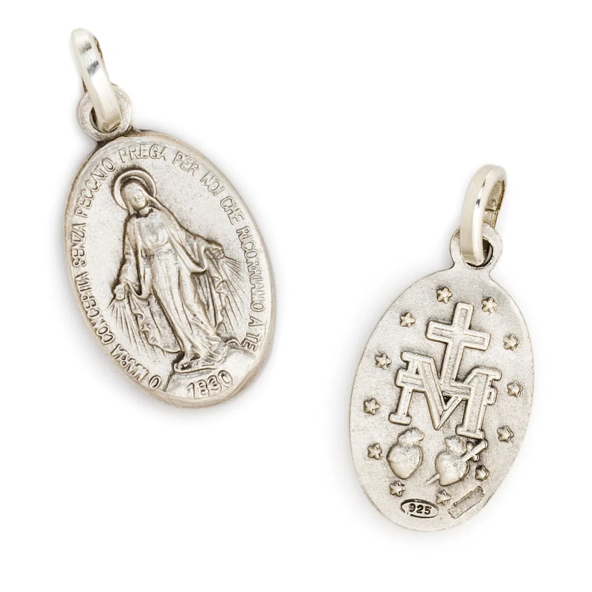 SHALOM - Medaglia Miracolosa In argento 925. Altezza 0,9 Cm